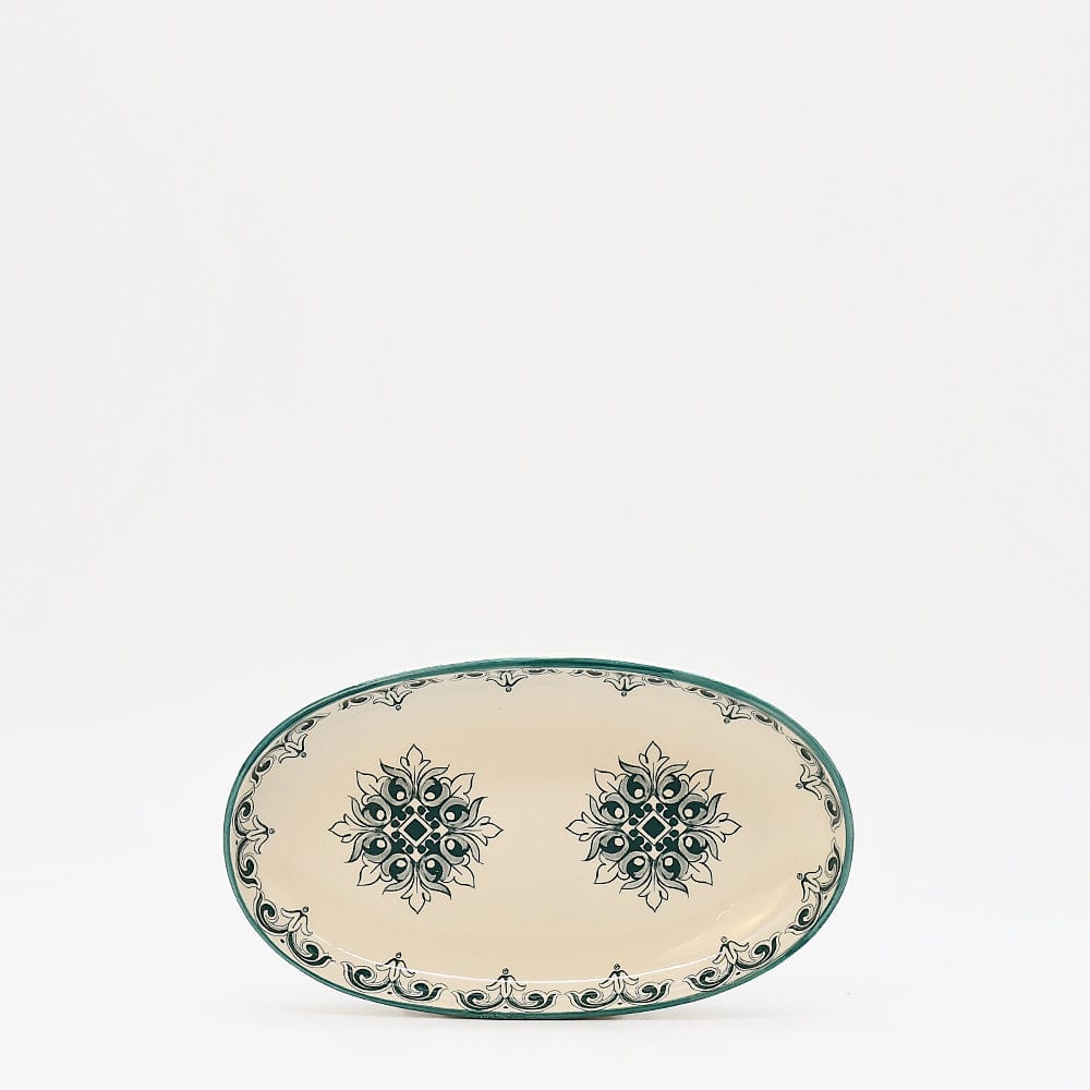 luisa-paix-o-bras-o-plat-ovale-c-ramique-19cm-vert image 1