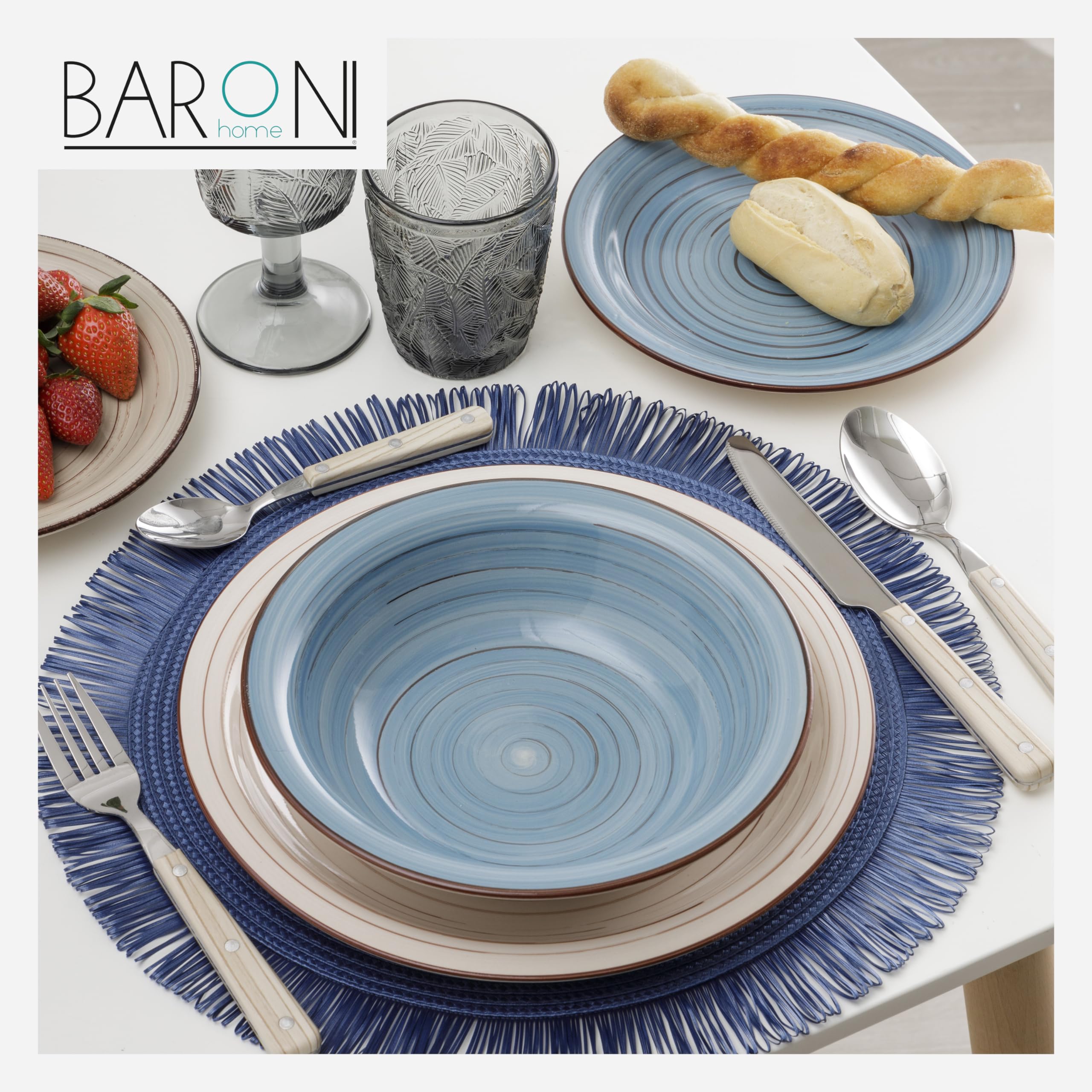 baroni-home-cucina-service-18-assiettes-c-ramique-bleu-gris-6-personnes image 6