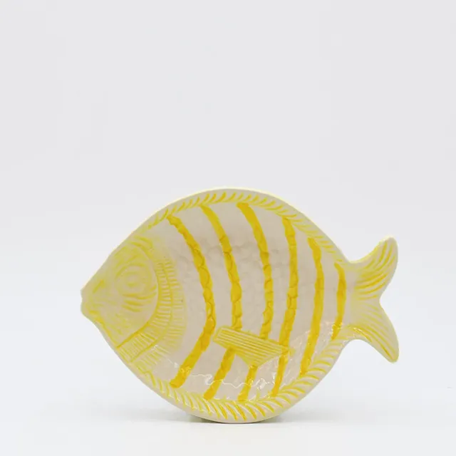 luisa-paix-o-poisson-assiette-creuse-jaune-25-cm image 1