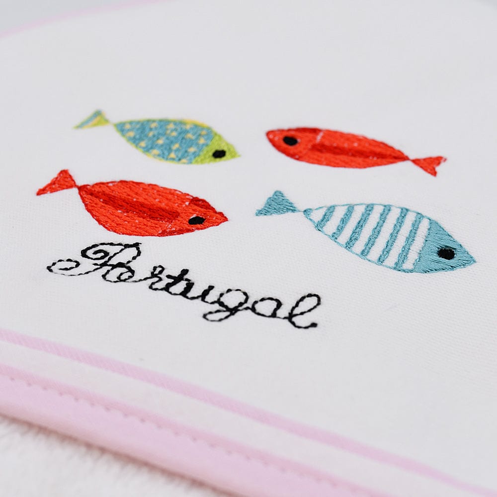 luisa-paix-o-sardinhas-drap-de-bain-b-b-rose-100x100-coton image 4