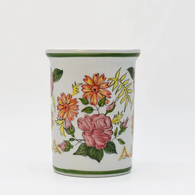 luisa-paix-o-viana-vase-c-ramique-floral-peint-main-16cm image 1