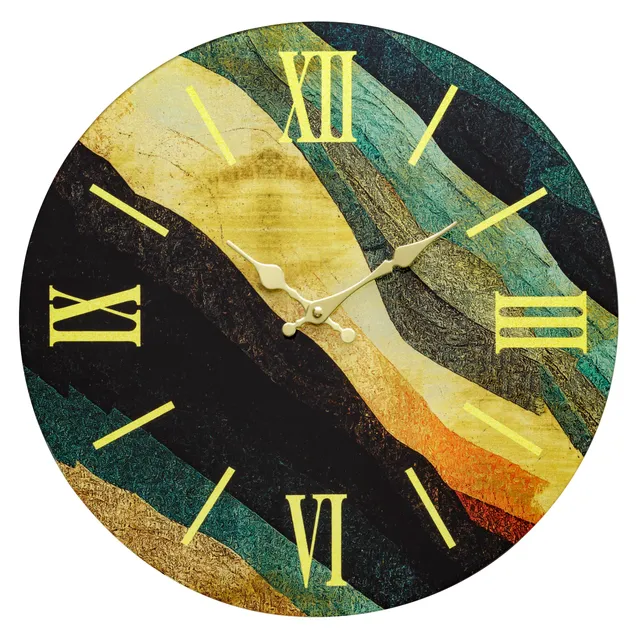 baroni-home-vagues-horloge-murale-verre-43-cm-silencieuse image 1