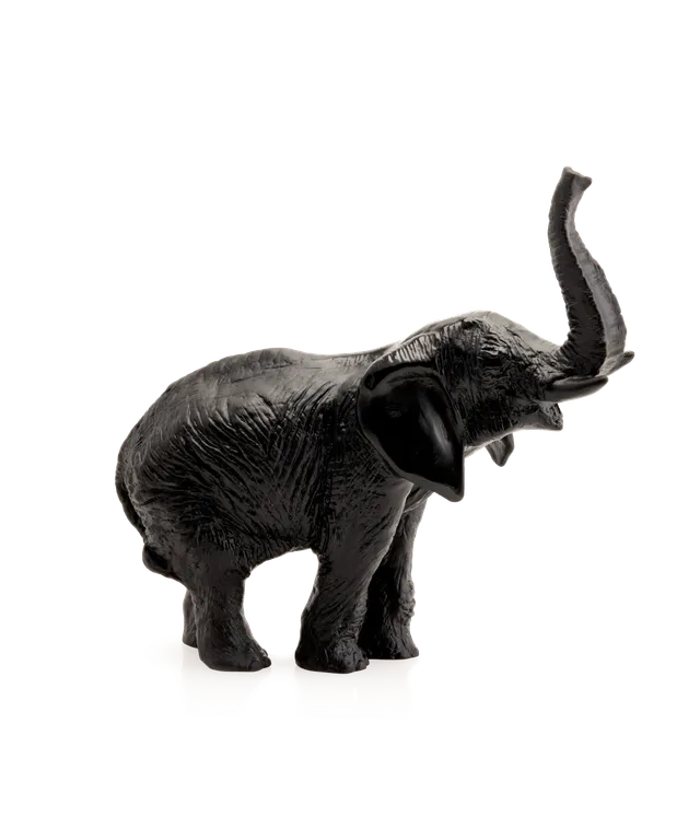 daum-univers-animalier-el-phant-sculpture-noire-moyen-mod-le image 1