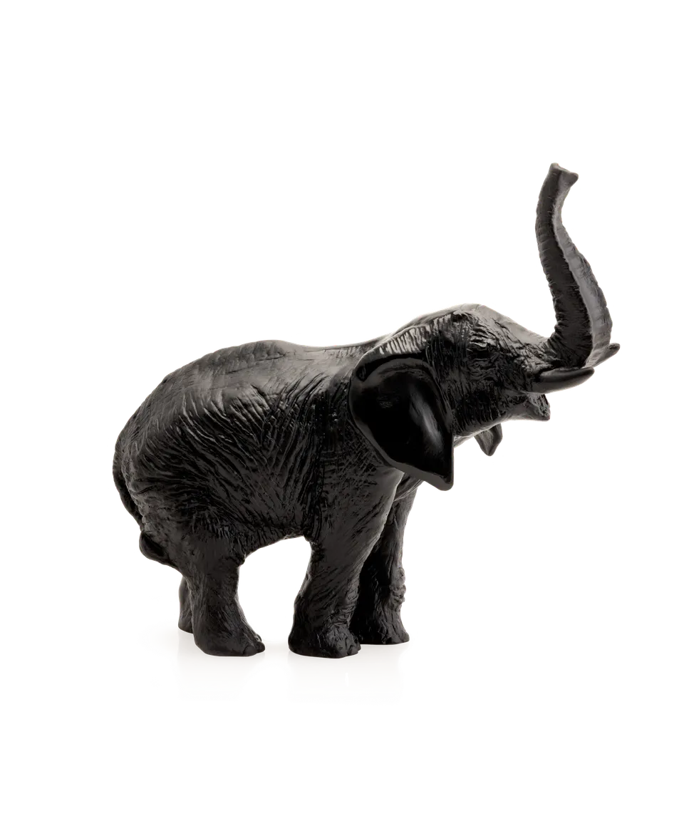 daum-univers-animalier-el-phant-sculpture-noire-moyen-mod-le image 1
