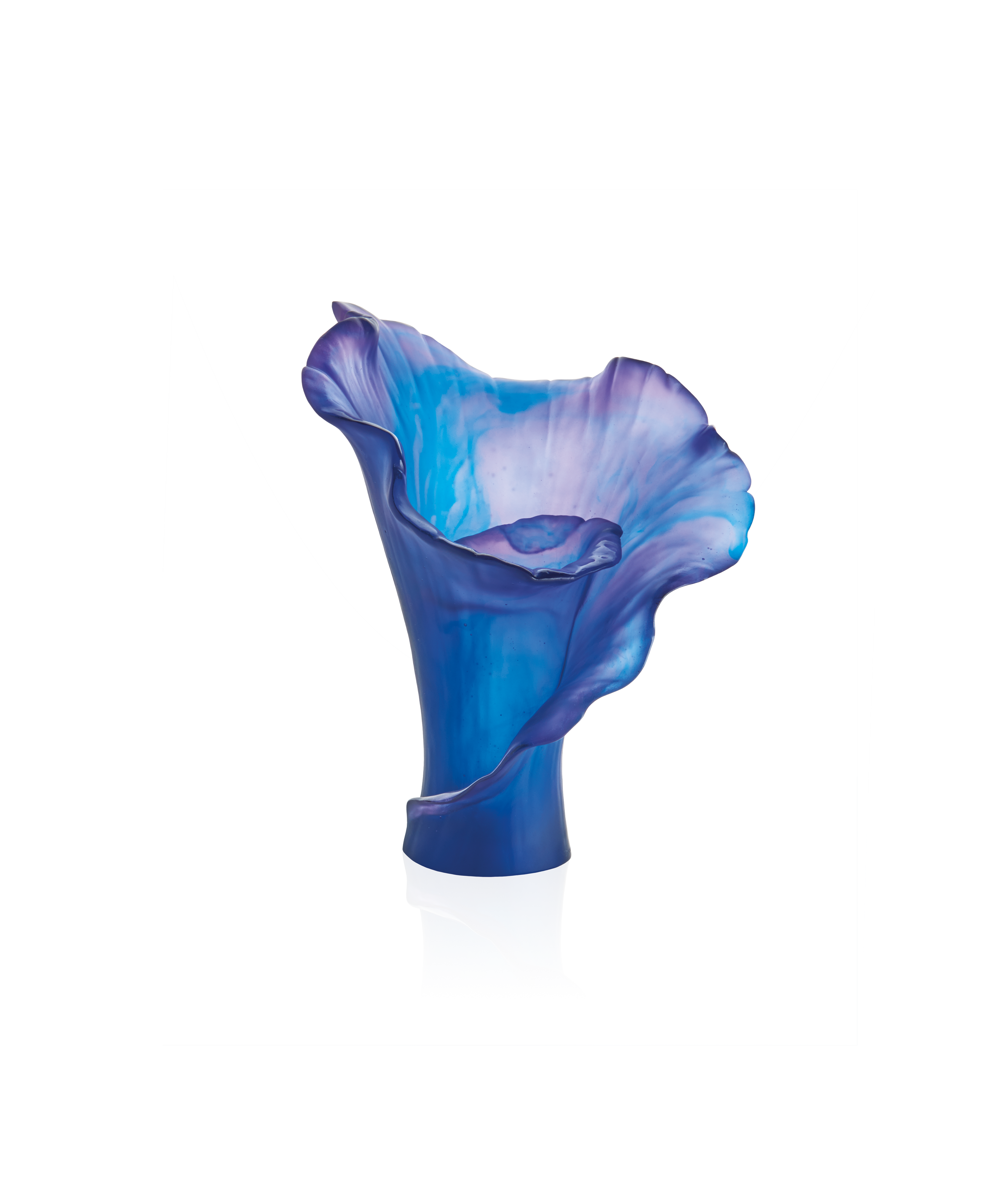 daum-univers-v-g-tal-arum-vase-moyen-bleu-nuit-cristal image 1