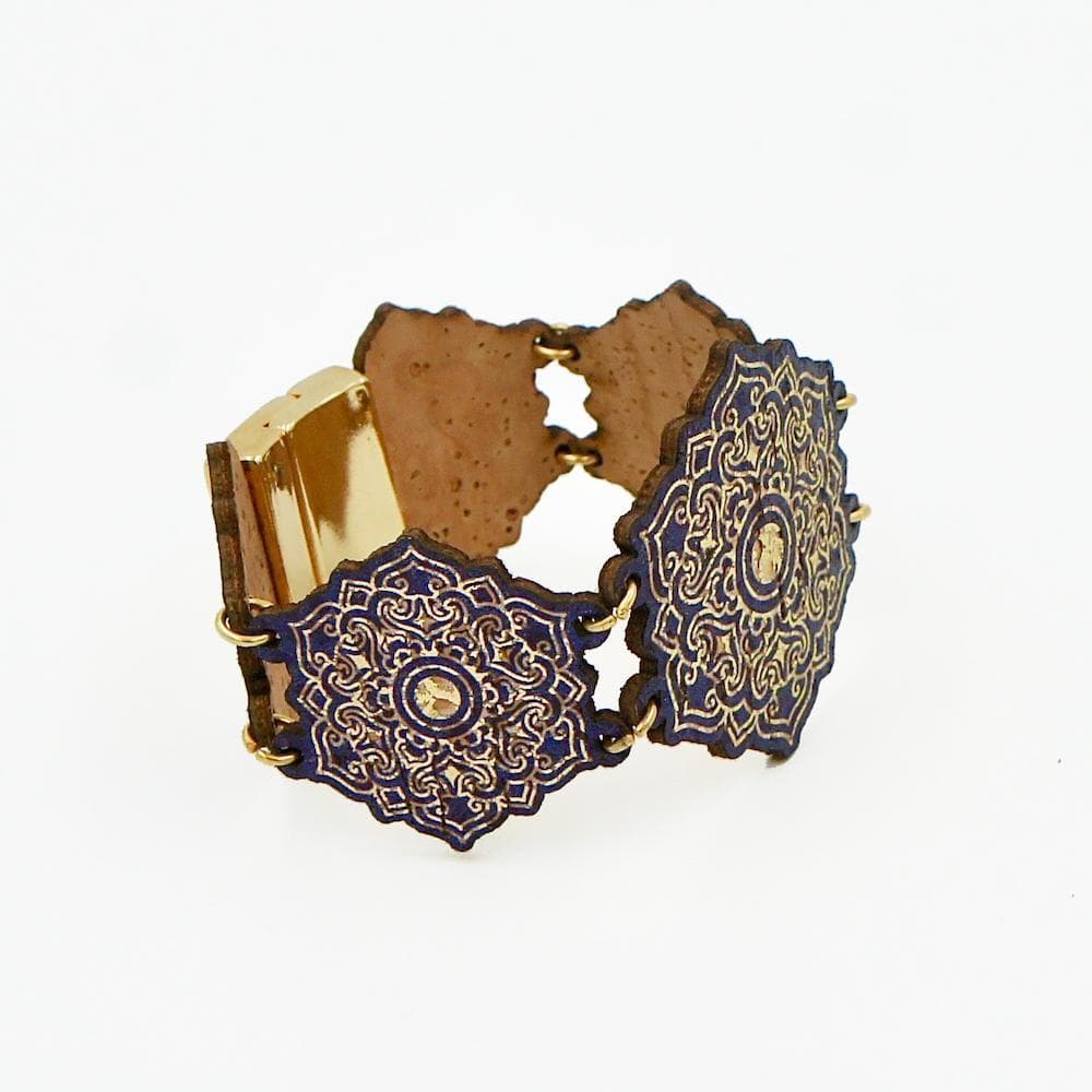 luisa-paix-o-bracelet-li-ge-bleu-azulejos-16-5-cm-bijou image 4