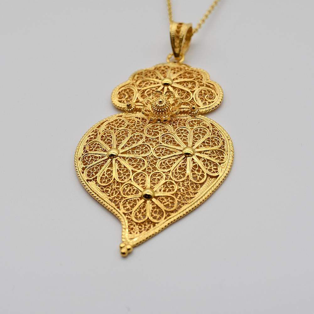 luisa-paix-o-cora-o-de-viana-pendentif-argent-dor-6cm image 2