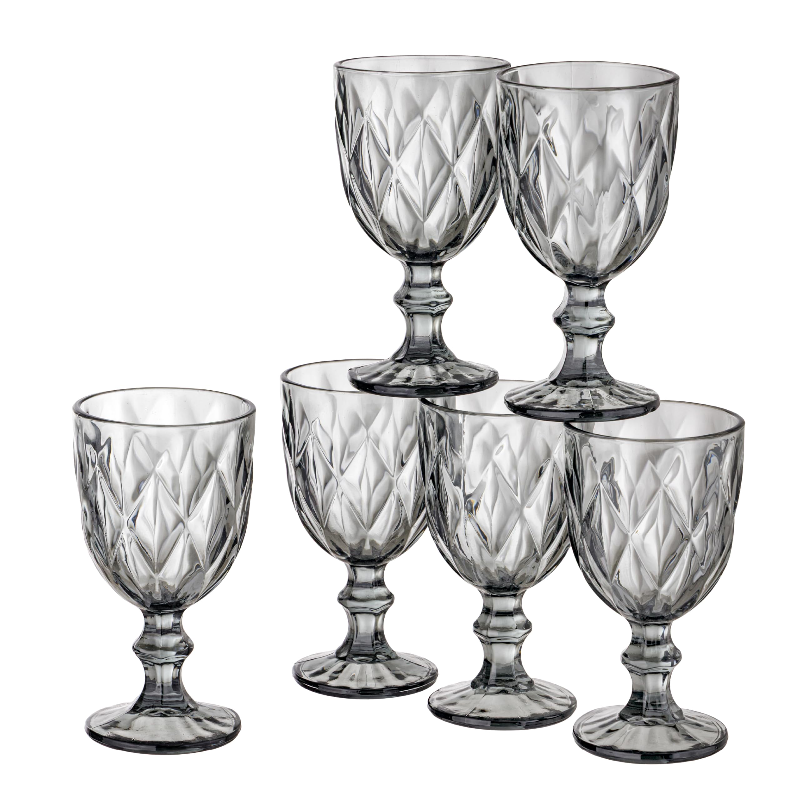 baroni-home-cucina-lot-6-verres-diamant-fum-25-cl image 1