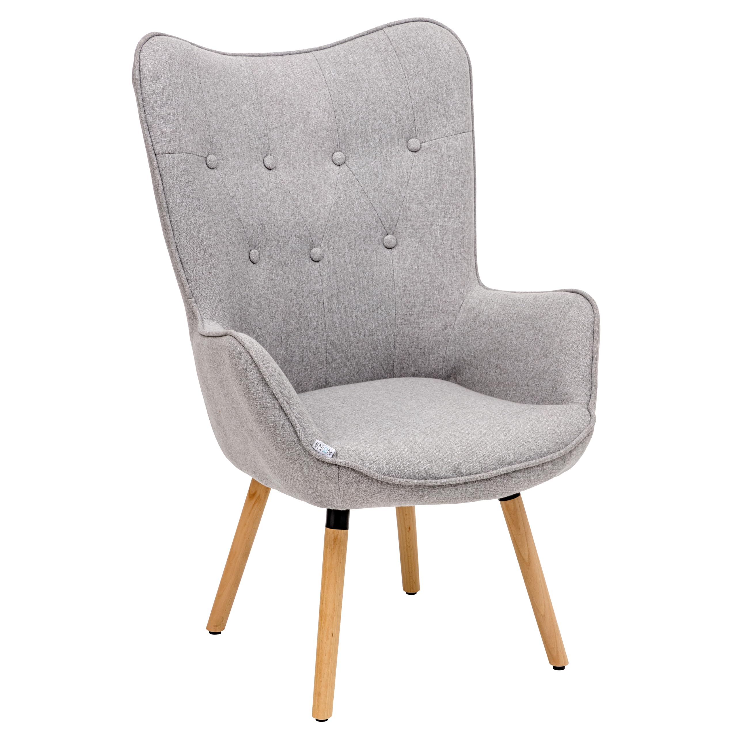 baroni-home-poltrone-fauteuil-gris-tissu-dossier-haut-65x38x105cm image 1