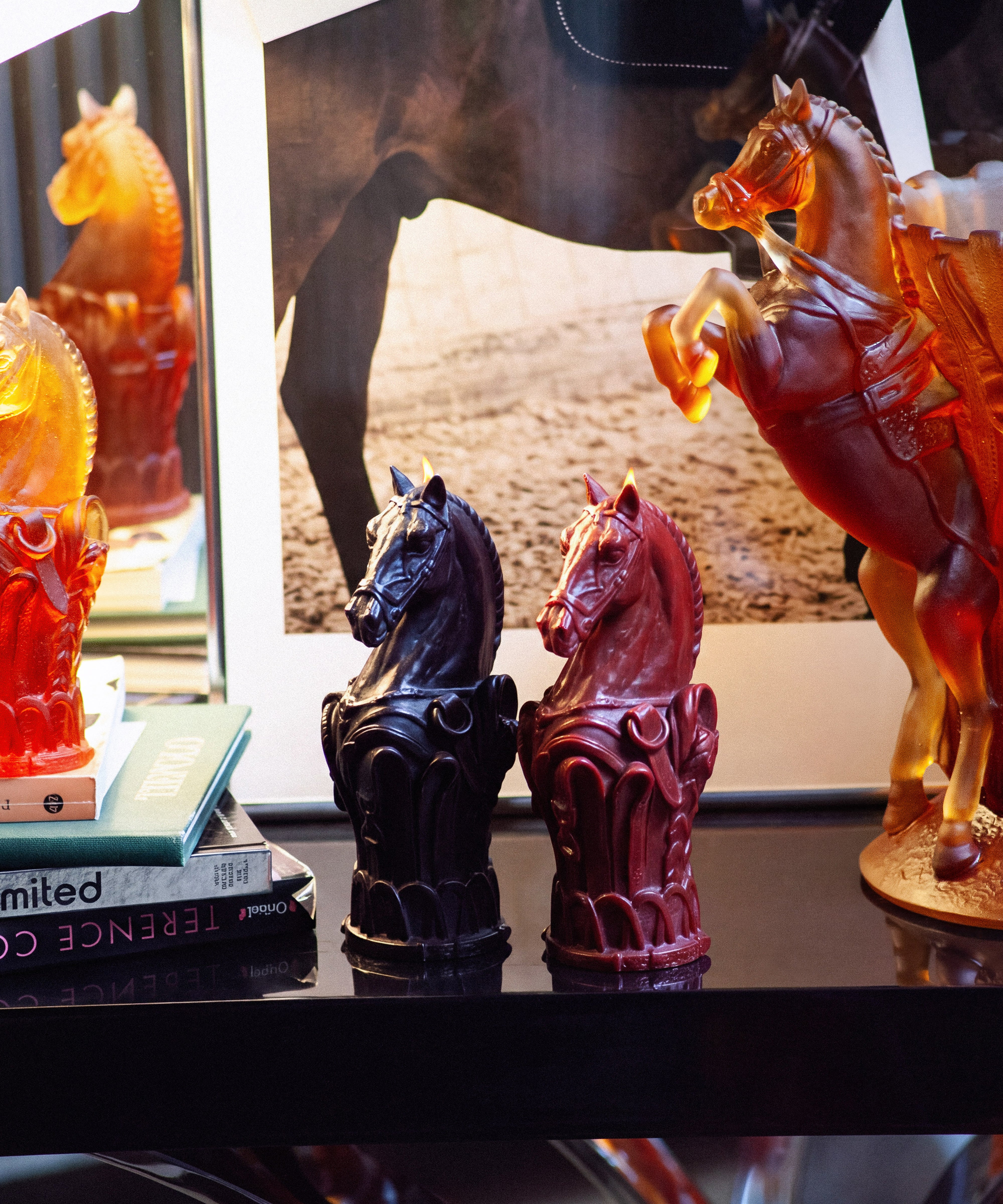 daum-r-ve-equestre-bougie-sculpt-e-cavalier-chec-noire image 4