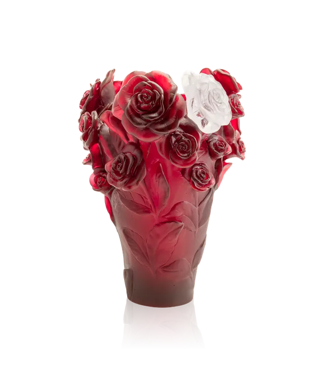 daum-univers-v-g-tal-rose-passion-vase-rouge-cristal-fleur image 1