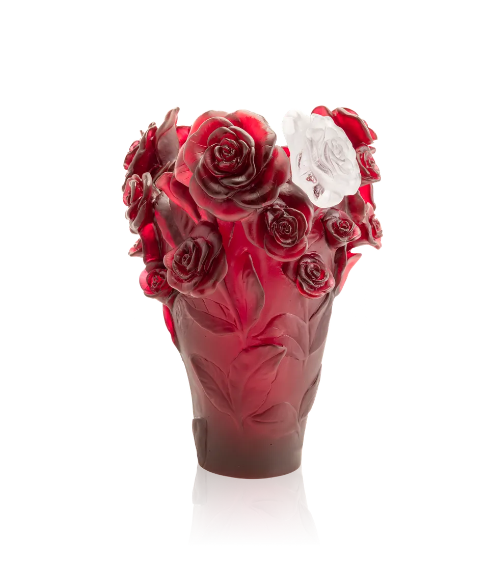 daum-univers-v-g-tal-rose-passion-vase-rouge-cristal-fleur image 1