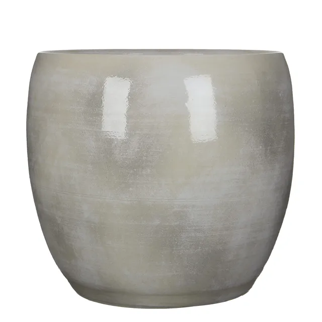 mica-decorations-lester-pot-fleurs-terre-cuite-gris-clair-h35-cm image 1