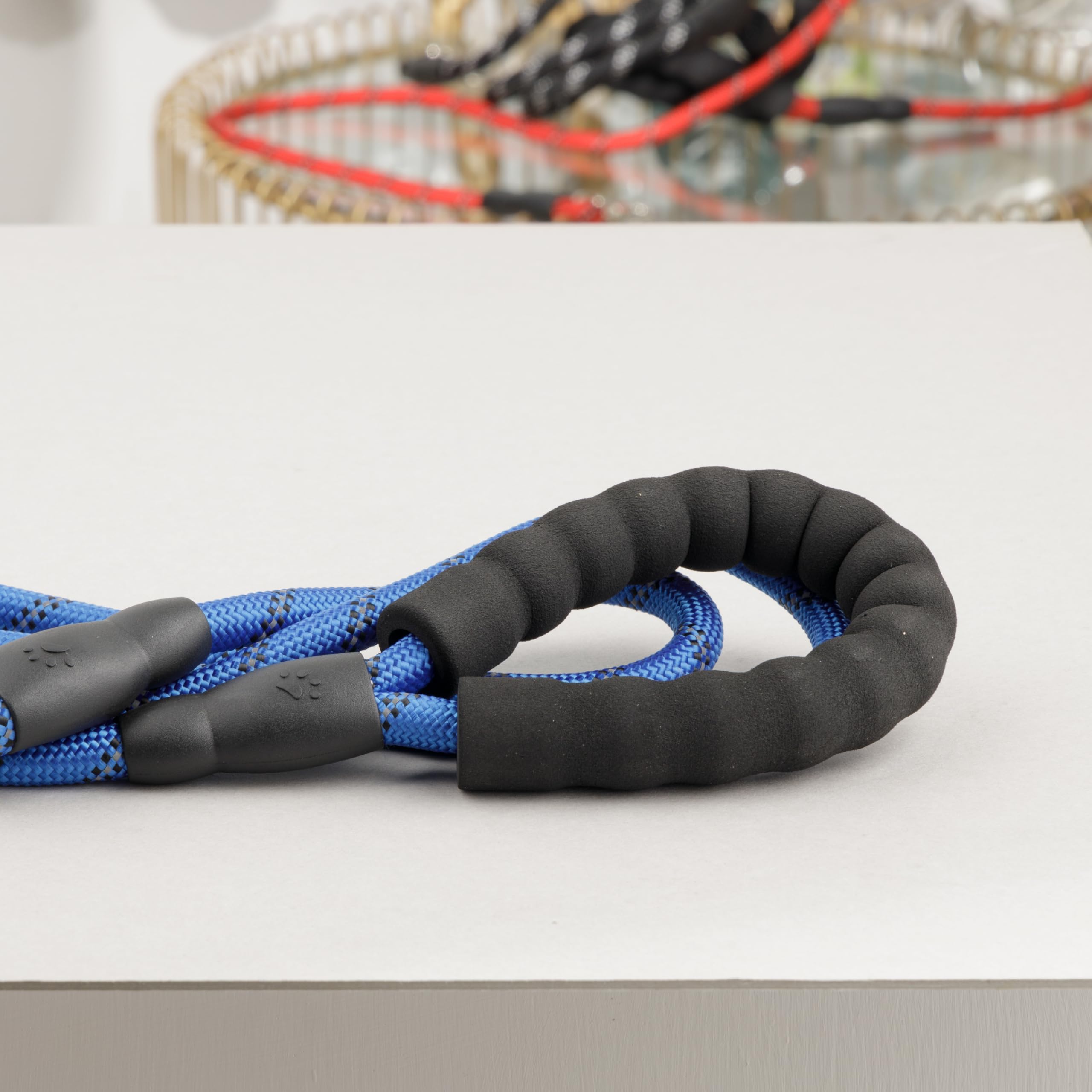 baroni-home-pet-laisse-pour-chien-1-5-m-bleu-nylon-r-fl-chissant image 6