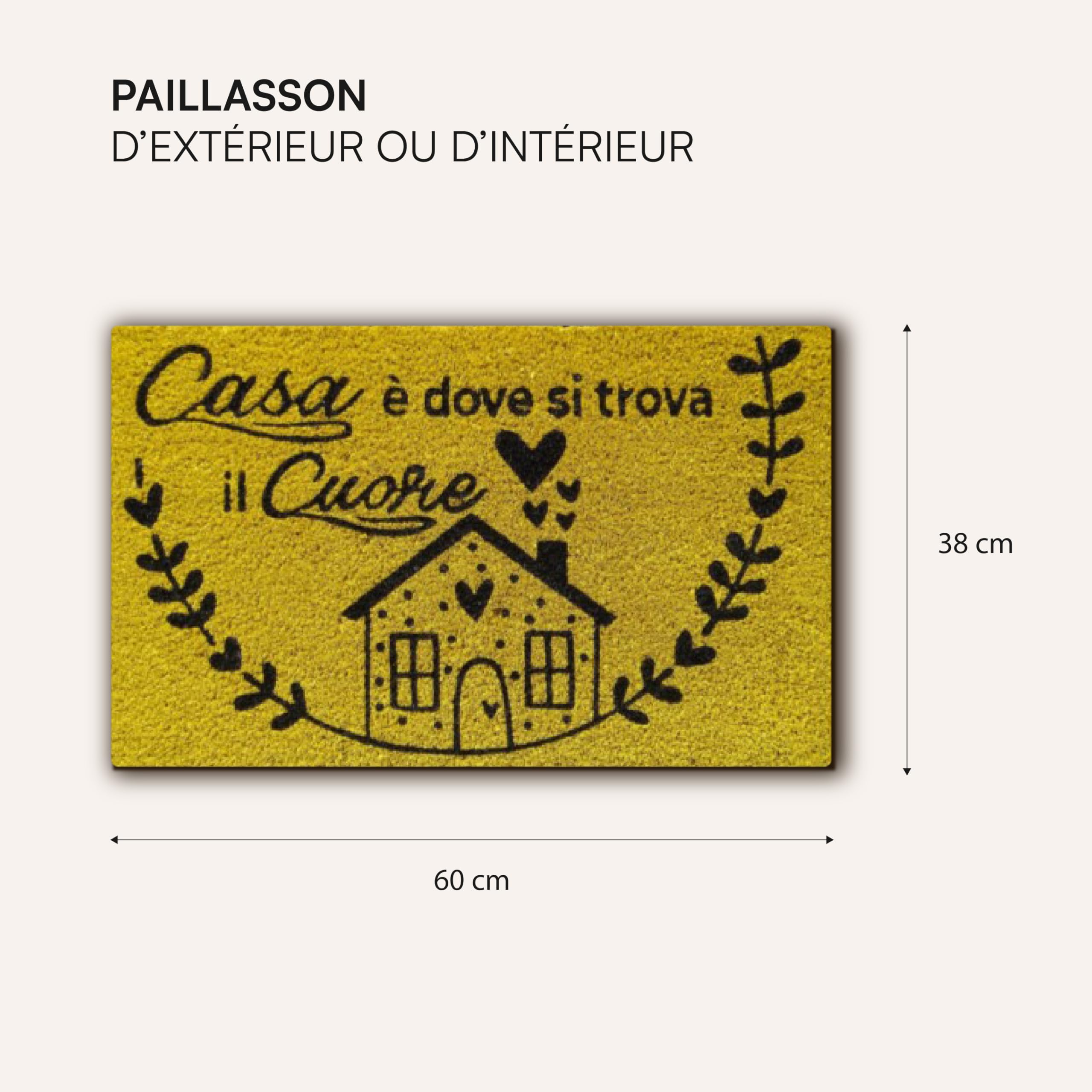 baroni-home-tessile-casa-paillasson-coco-60x38-cm-jaune-maison image 3