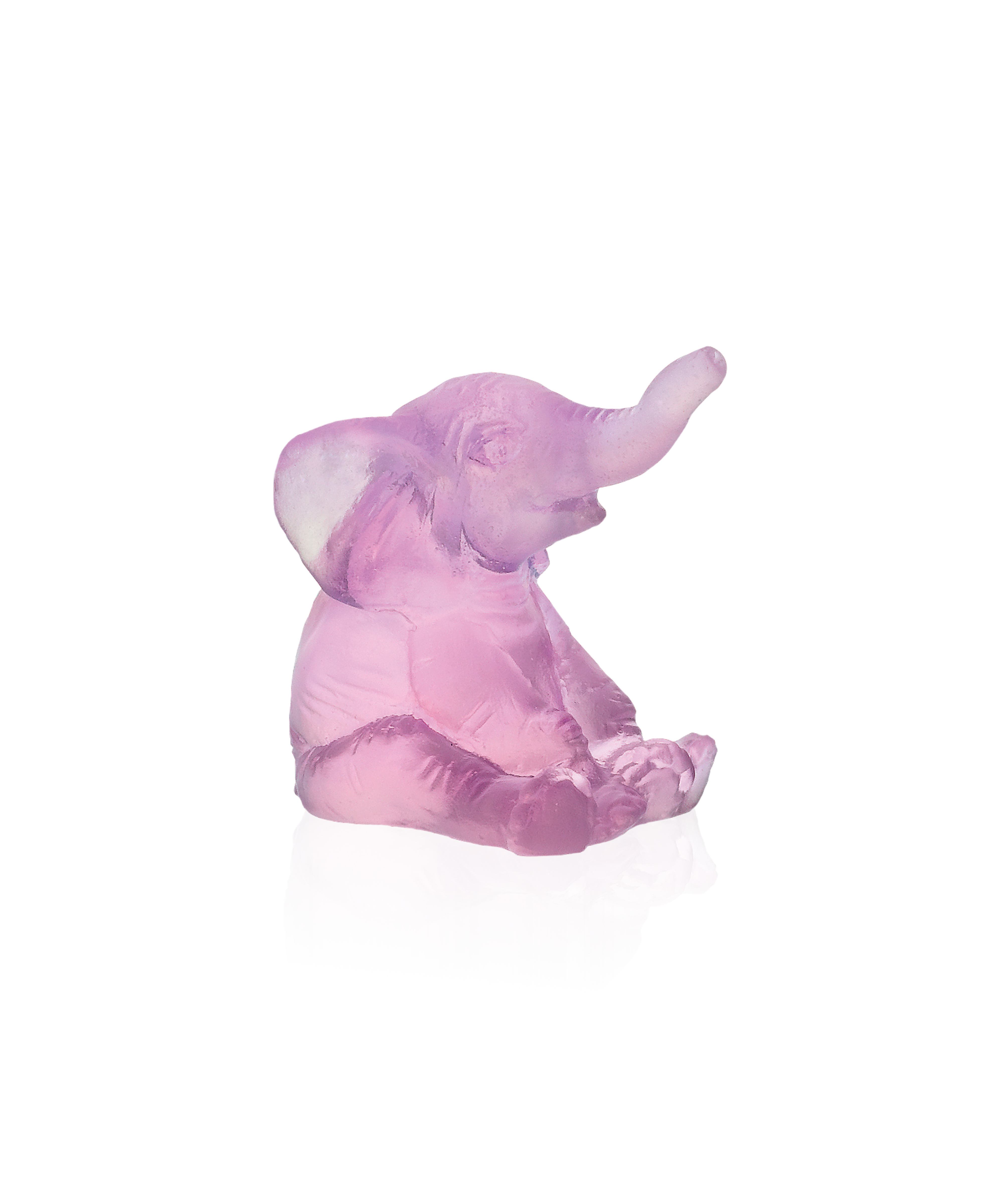 daum-univers-animalier-mini-l-phant-sculpture-rose-p-te-de-verre image 1