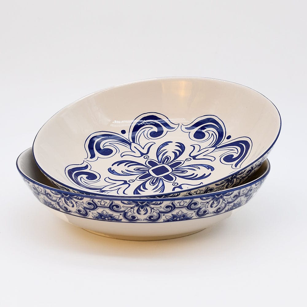 luisa-paix-o-floral-saladier-c-ramique-bleu-25-cm image 6