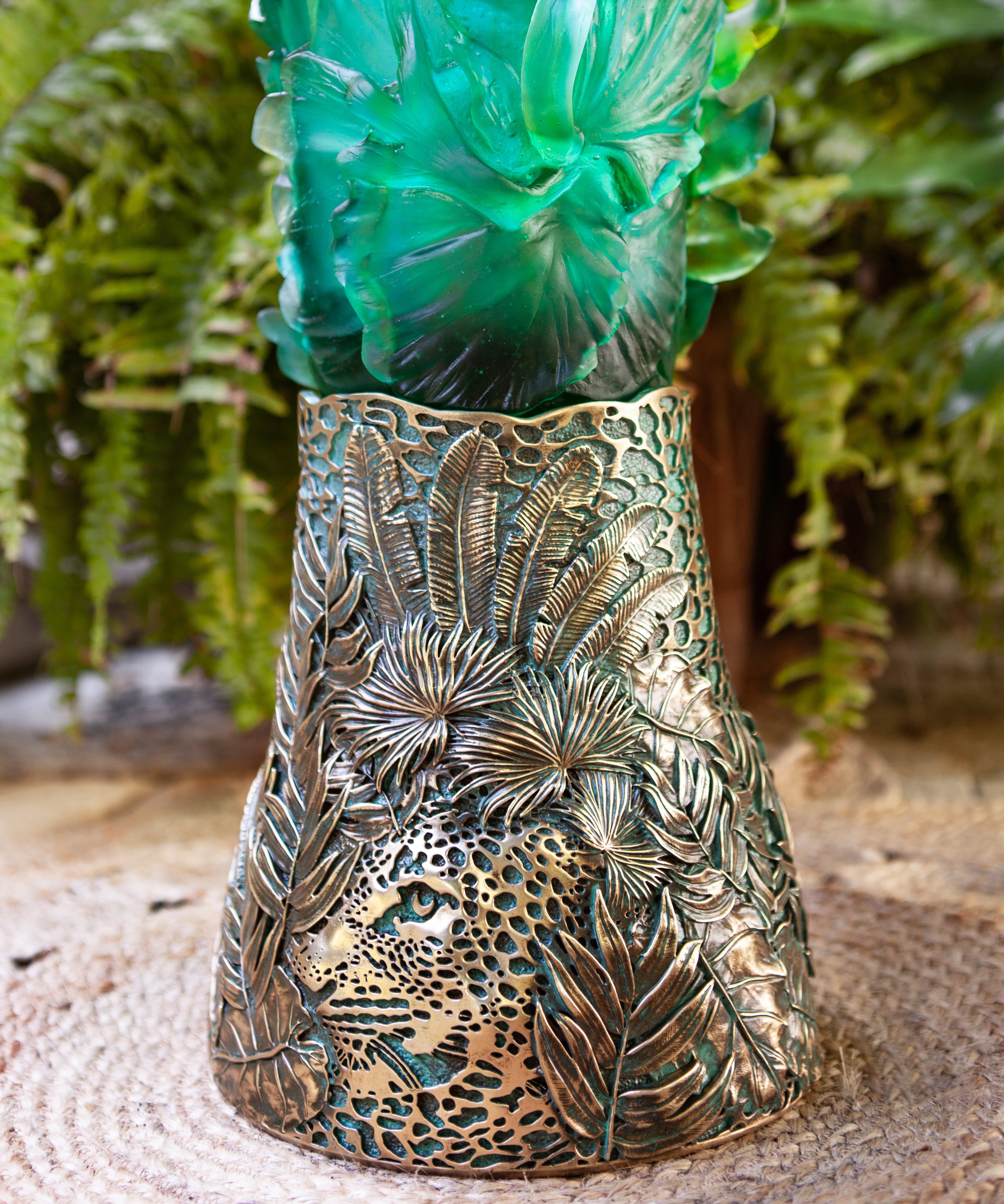daum-borneo-tropical-vase-prestige-cristal-emilio-robba-99-ex image 4