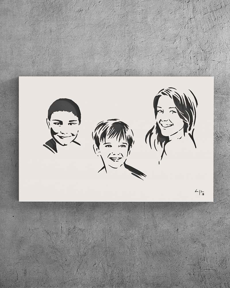je-suis-art-portrait-tableau-personnalis-d-co-murale-m-tal image 1