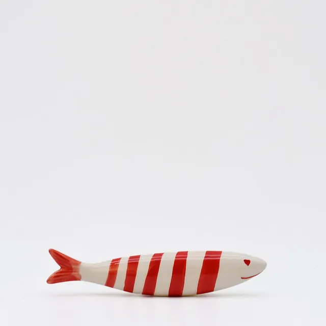 luisa-paix-o-sardine-c-ramique-rouge-sourire-19-cm-d-co-portugaise image 1