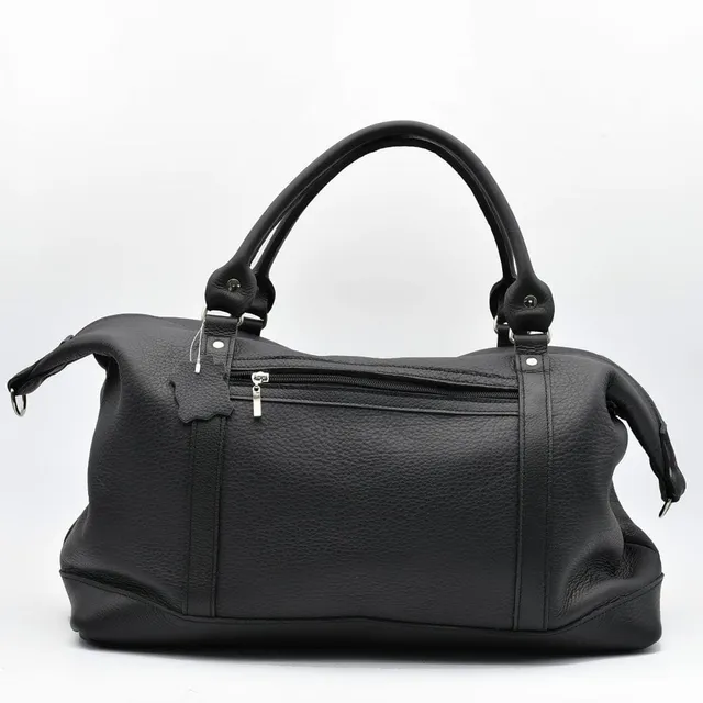 luisa-paix-o-sac-voyage-cuir-noir-47cm-cabine-week-end image 1