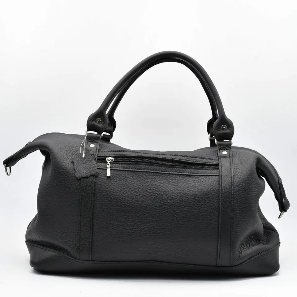 luisa-paix-o-sac-voyage-cuir-noir-47cm-cabine-week-end image 1