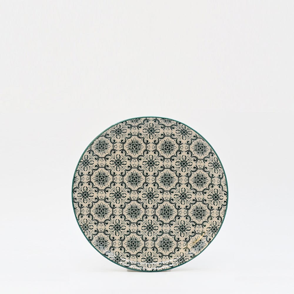luisa-paix-o-padr-o-assiette-c-ramique-verte-20cm image 1