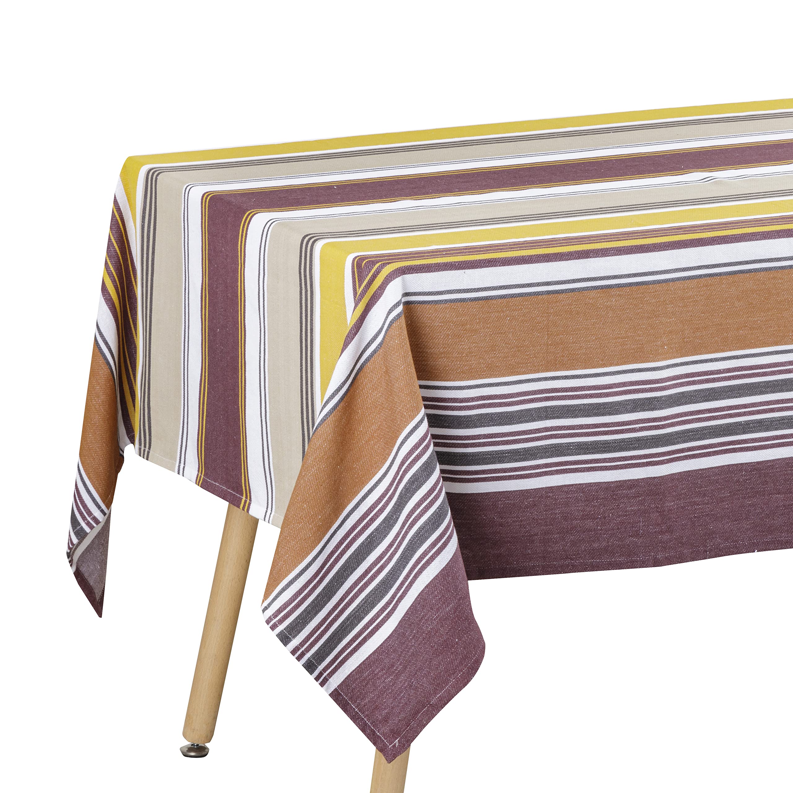 baroni-home-cucina-nappe-coton-rayures-bordeaux-145x245-cm image 1