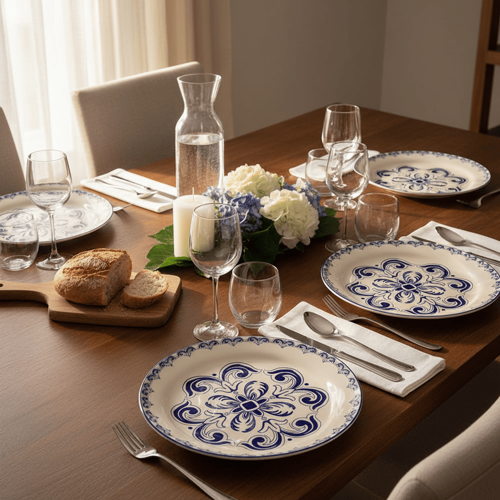 luisa-paix-o-assiette-c-ramique-floral-27cm-bleu-lave-vaisselle image 2