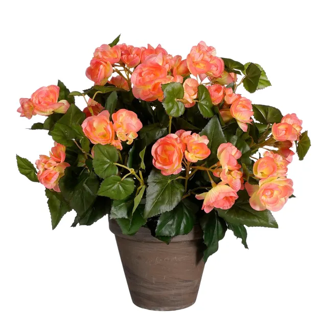 mica-decorations-b-gonia-plante-artificielle-saumon-37-cm image 1