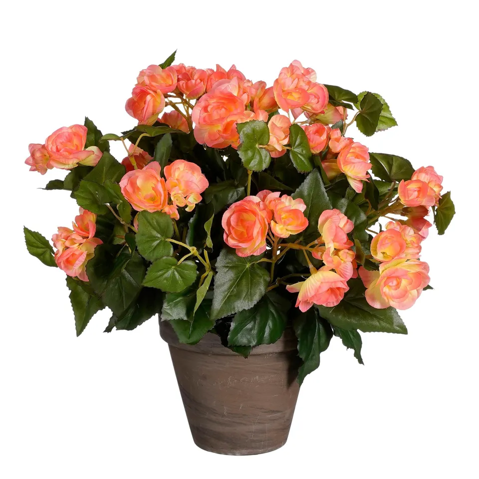 mica-decorations-b-gonia-plante-artificielle-saumon-37-cm image 1