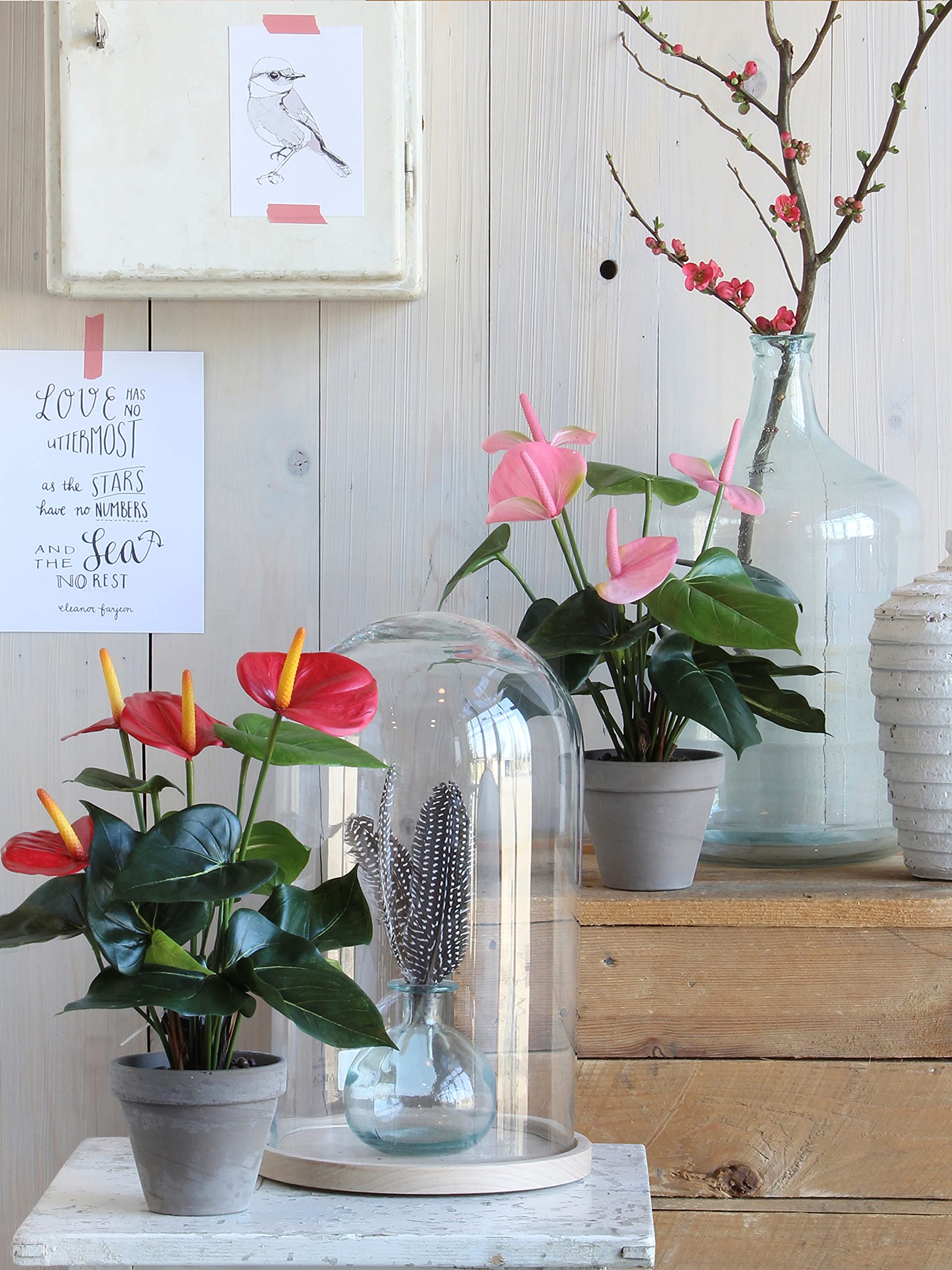 mica-decorations-anthurium-fleur-artificielle-rose-40-cm-en-pot image 6