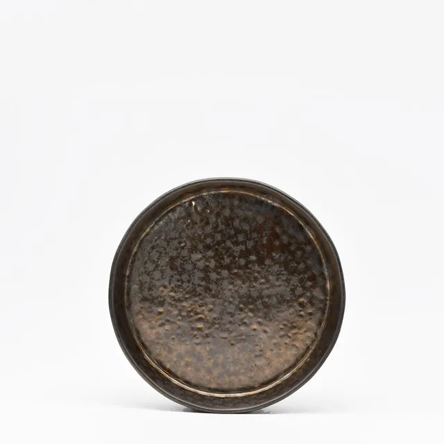 luisa-paix-o-lagoa-assiette-en-gr-s-bronze-20-cm image 1