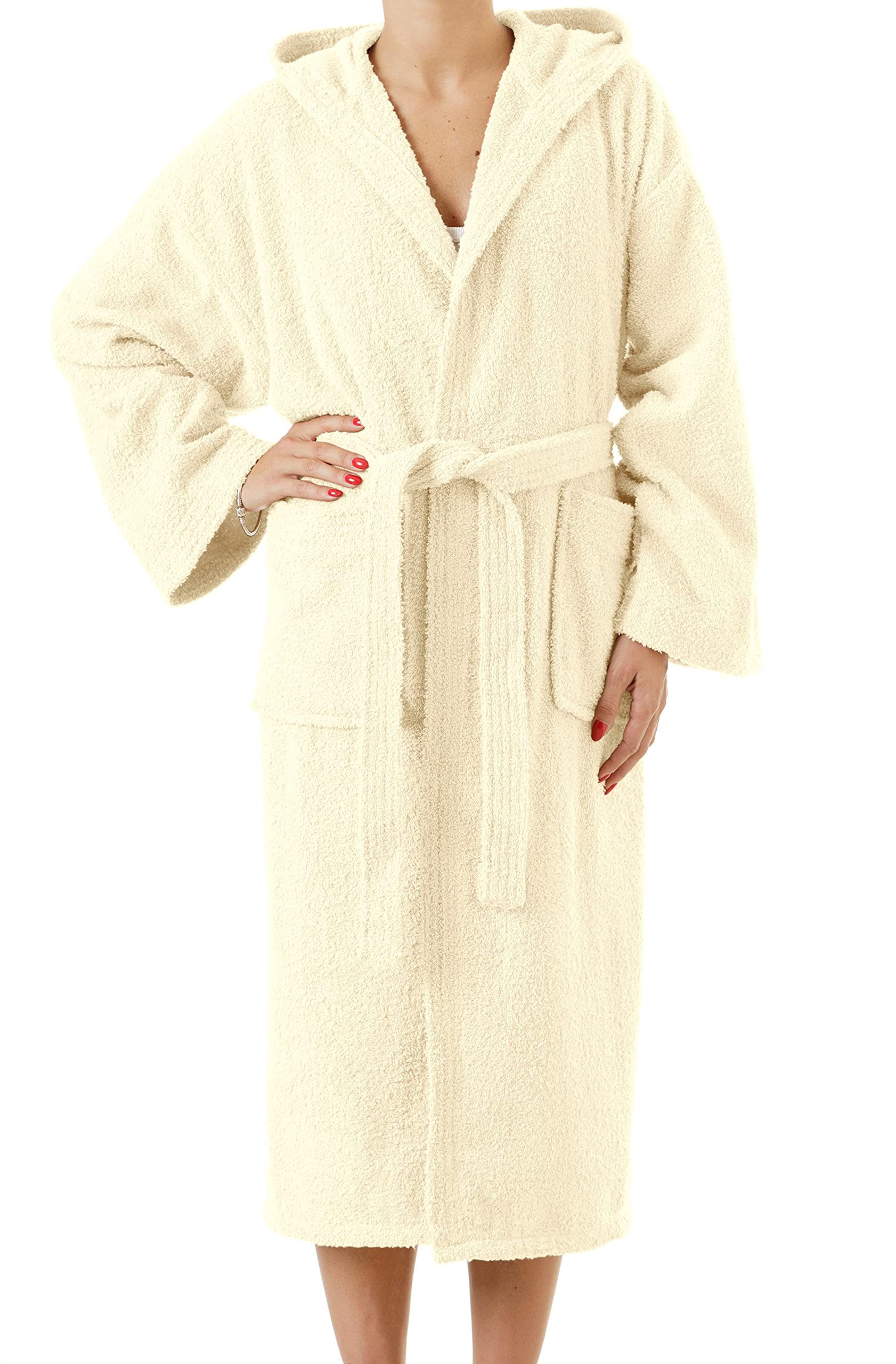 baroni-home-peignoir-capuche-coton-cr-me-taille-m image 3