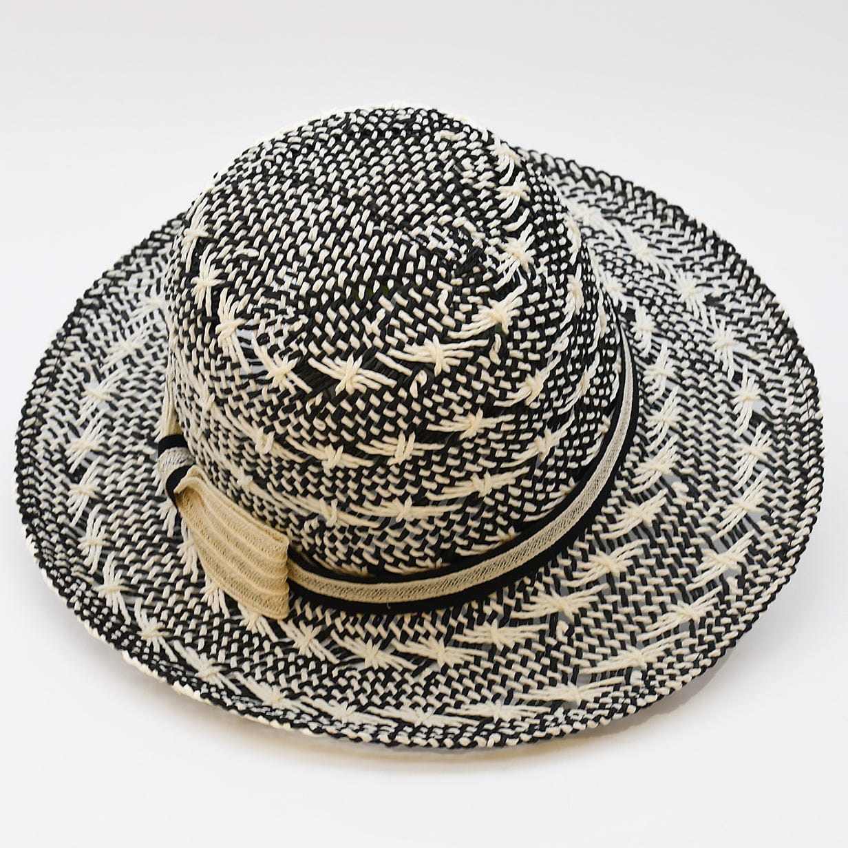 luisa-paix-o-chapeau-de-plage-fibres-v-g-tales-noir-blanc-taille-m image 4