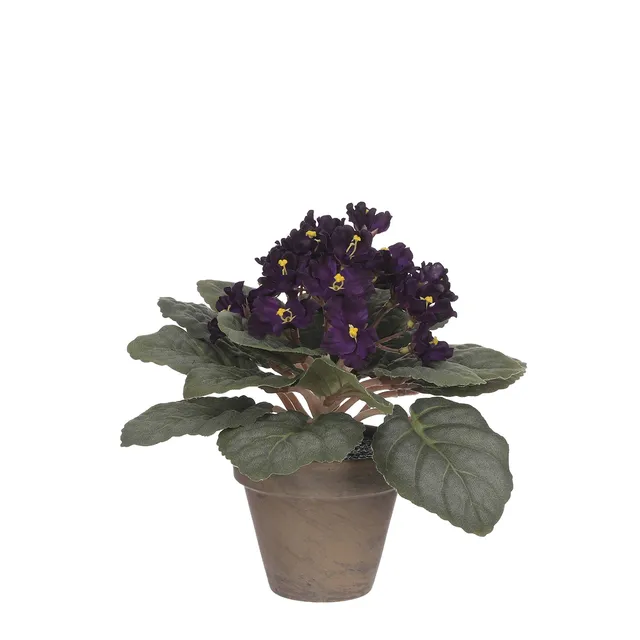 mica-decorations-saint-paulia-fleur-artificielle-violet-h20-cm image 1