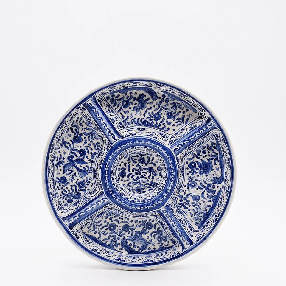 luisa-paix-o-vaisselle-plat-coimbra-26-cm-c-ramique-bleu-5-compartiments image 1