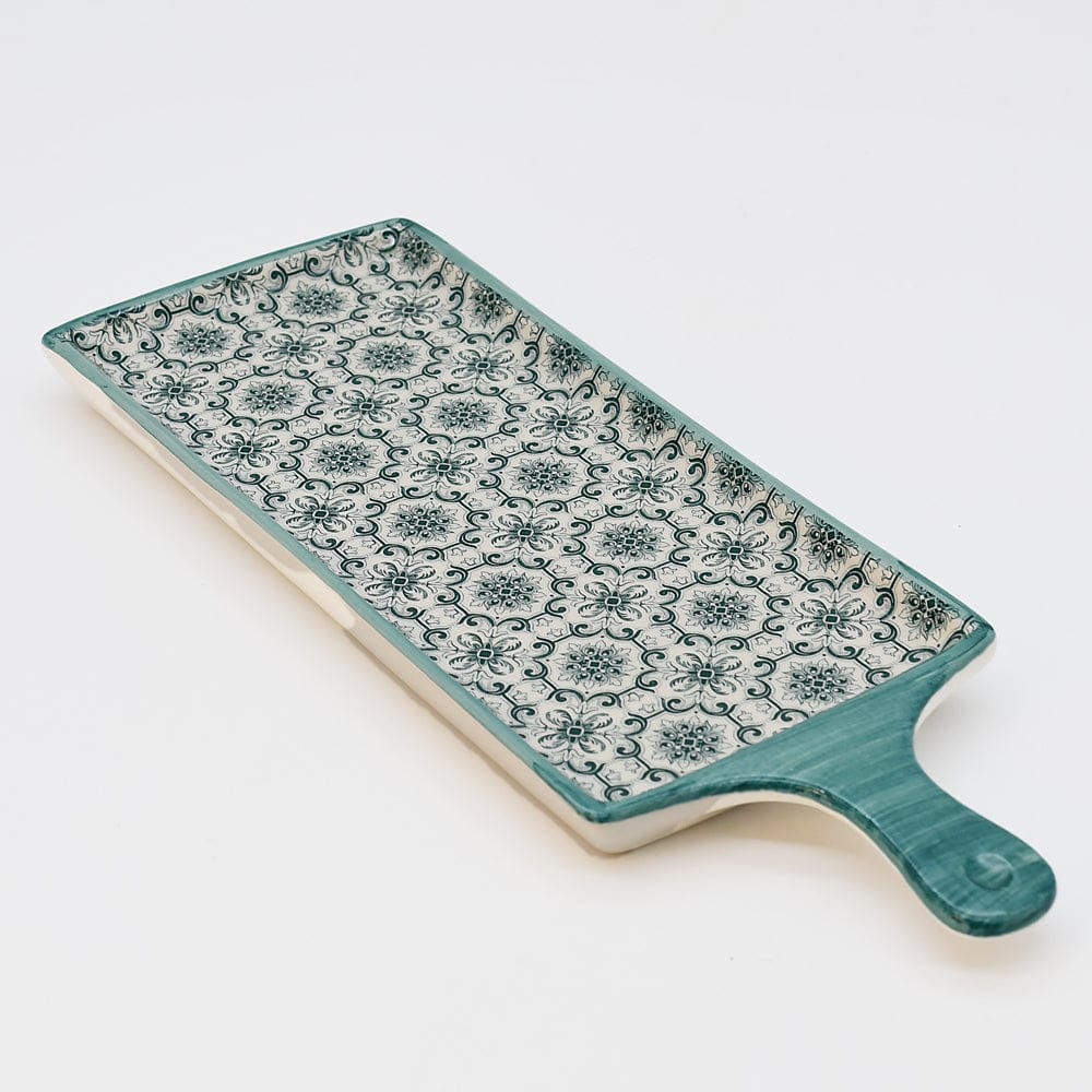 luisa-paix-o-padr-o-plat-c-ramique-vert-29-cm-poign-e image 3