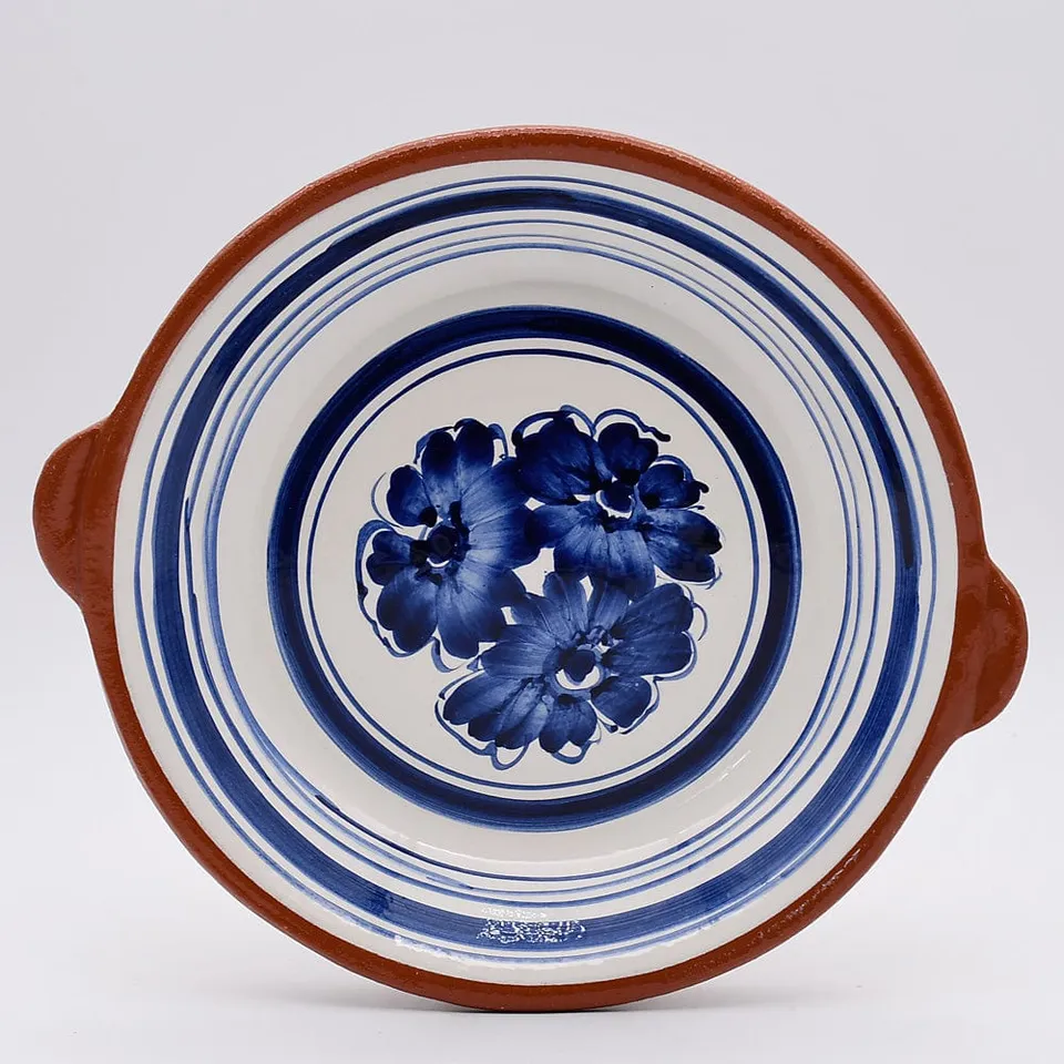 luisa-paix-o-plat-gratin-terre-cuite-bleu-27cm-fait-main image 1