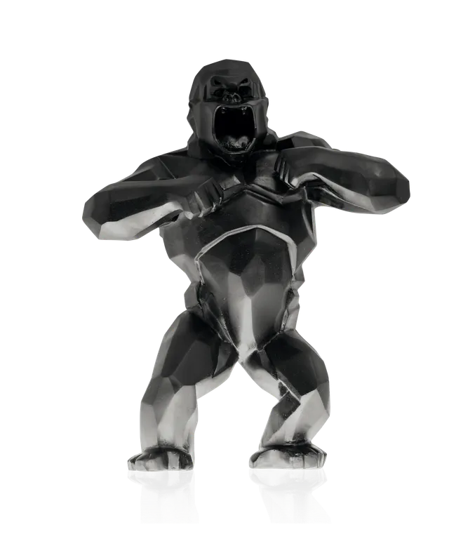 daum-art-cristal-wild-kong-noir-sculpture-cristal-noir-99-ex image 1
