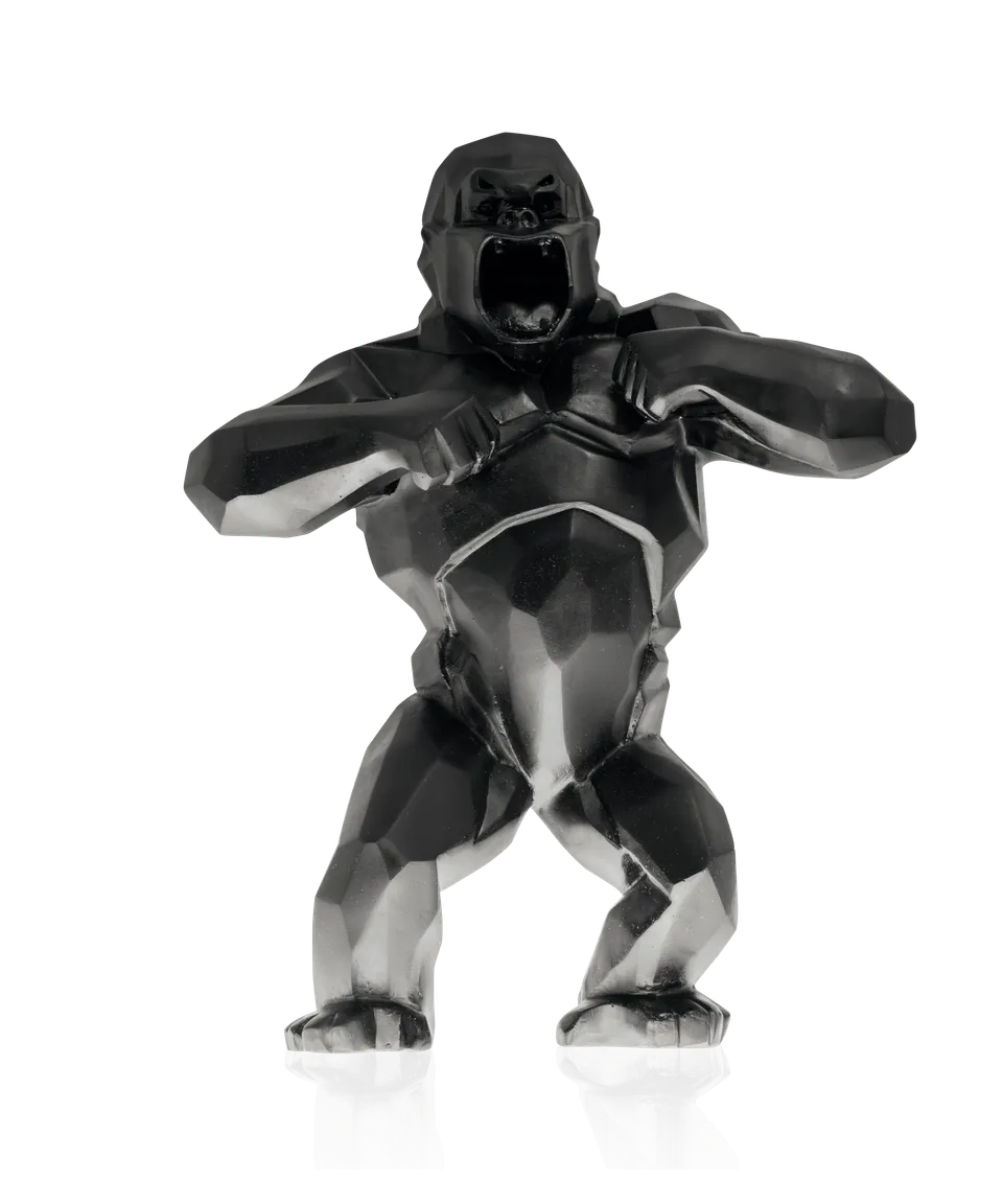 daum-art-cristal-wild-kong-noir-sculpture-cristal-noir-99-ex image 1