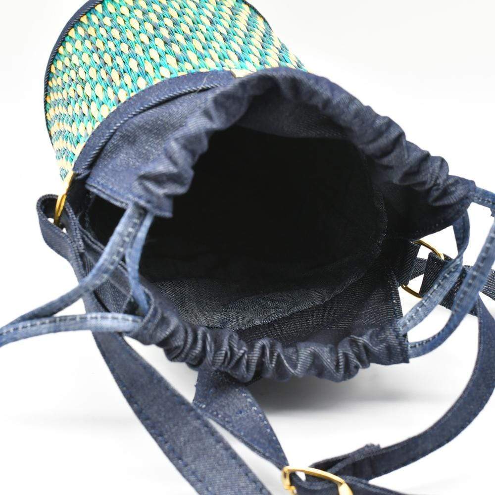 luisa-paix-o-sac-bandouli-re-denim-jonc-vert-21x17-cm image 2