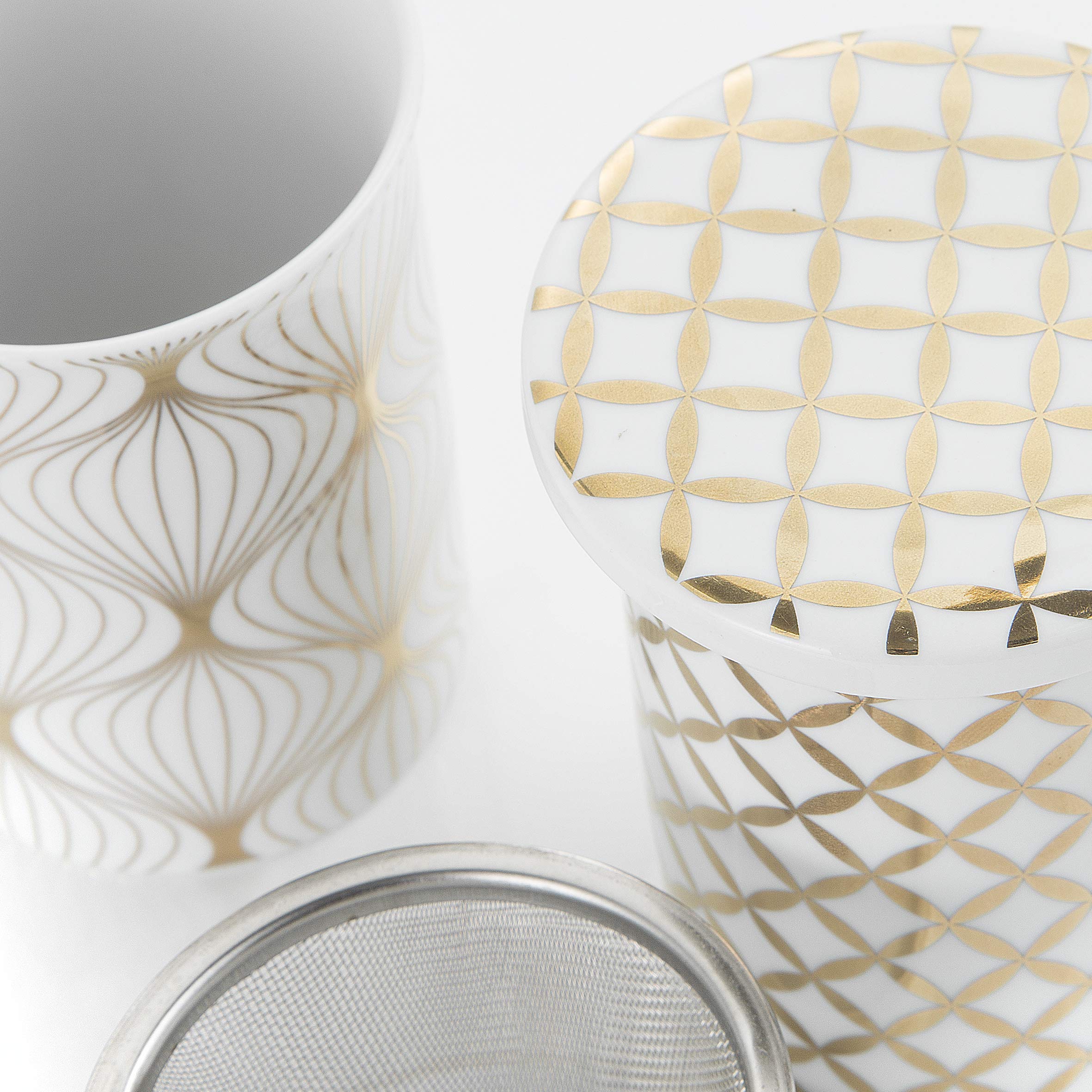 baroni-home-cucina-tasse-th-filtre-blanc-or-11-cm image 3