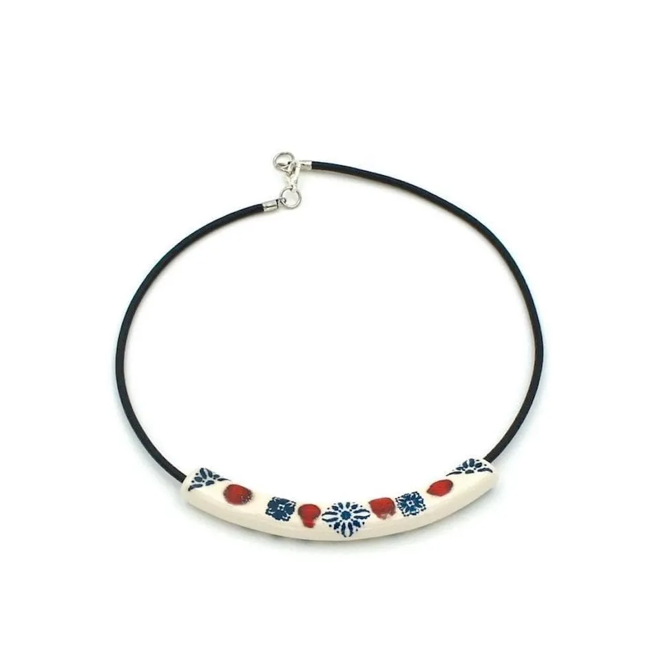luisa-paix-o-tubo-collier-c-ramique-fa-ence-fait-main image 1
