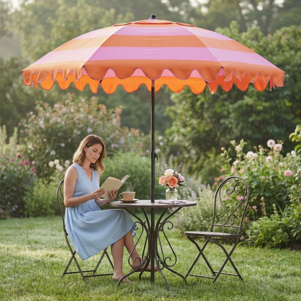 mica-decorations-kelly-parasol-ray-orange-avec-housse image 8