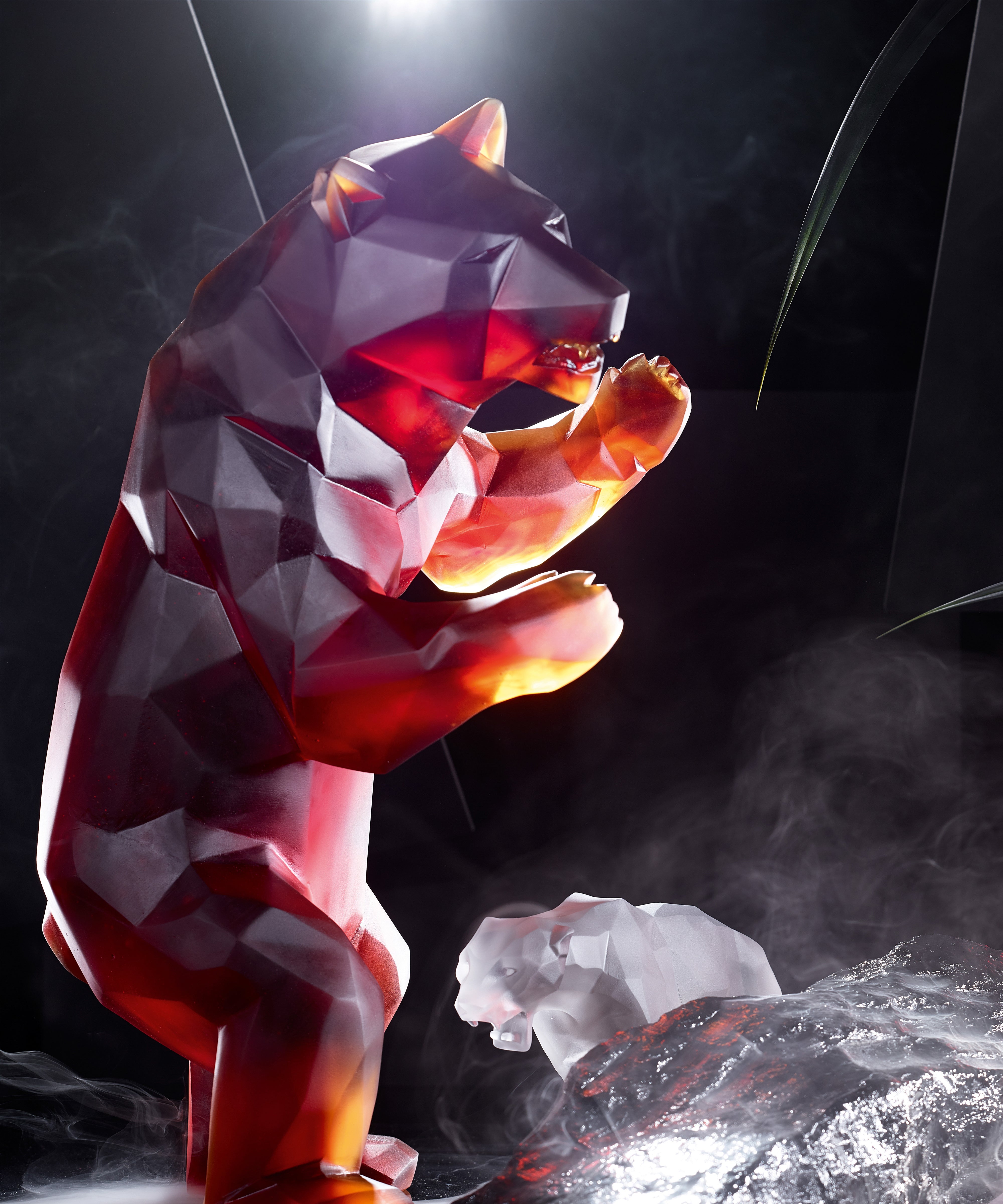 daum-art-cristal-wild-bear-ambre-sculpture-orlinski-50-ex image 2