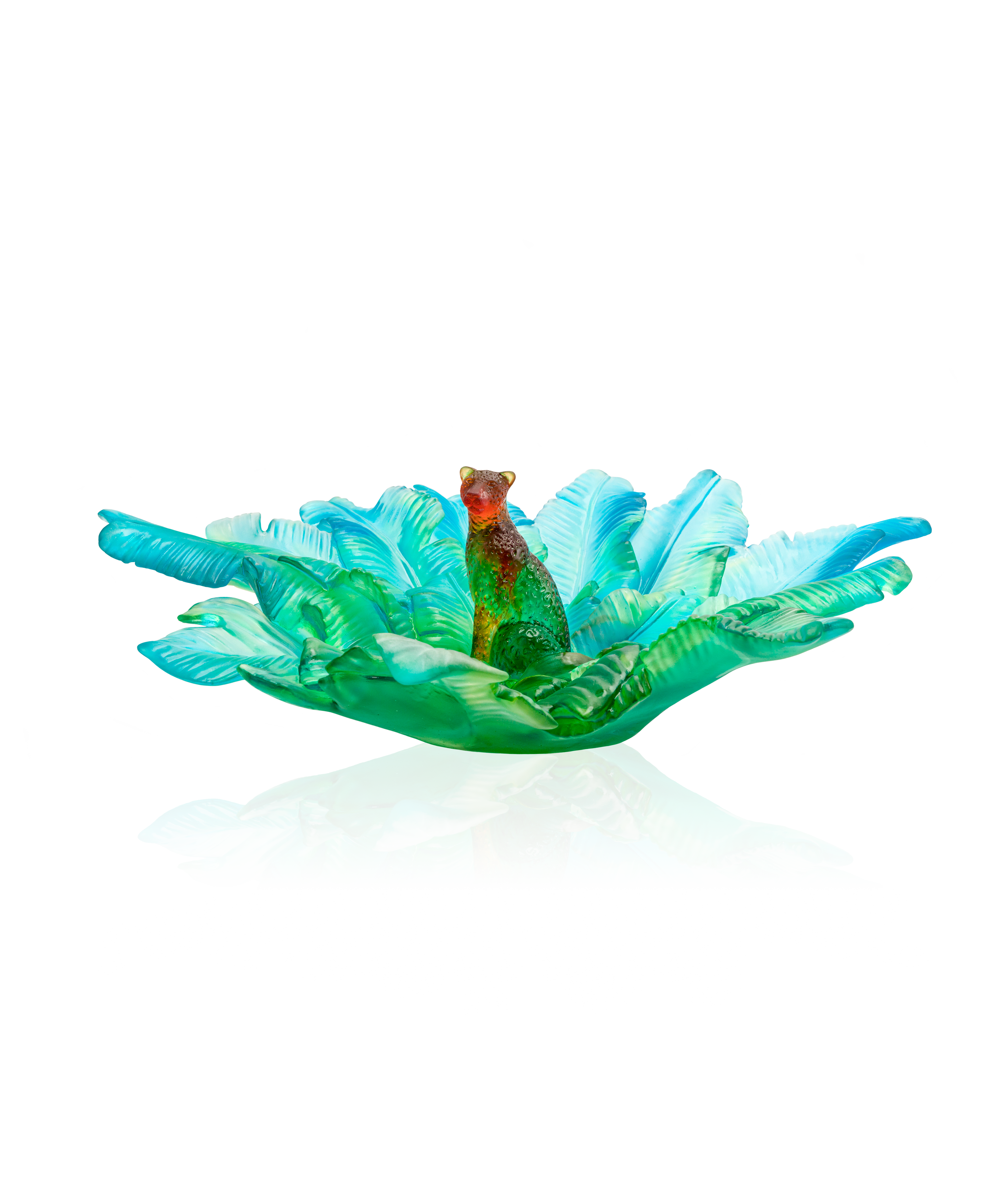 daum-voyage-tropical-centre-de-table-cristal-l-opard image 1