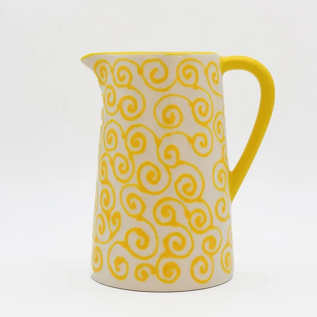 luisa-paix-o-redemoinho-carafe-c-ramique-jaune-1-l-spirales image 1