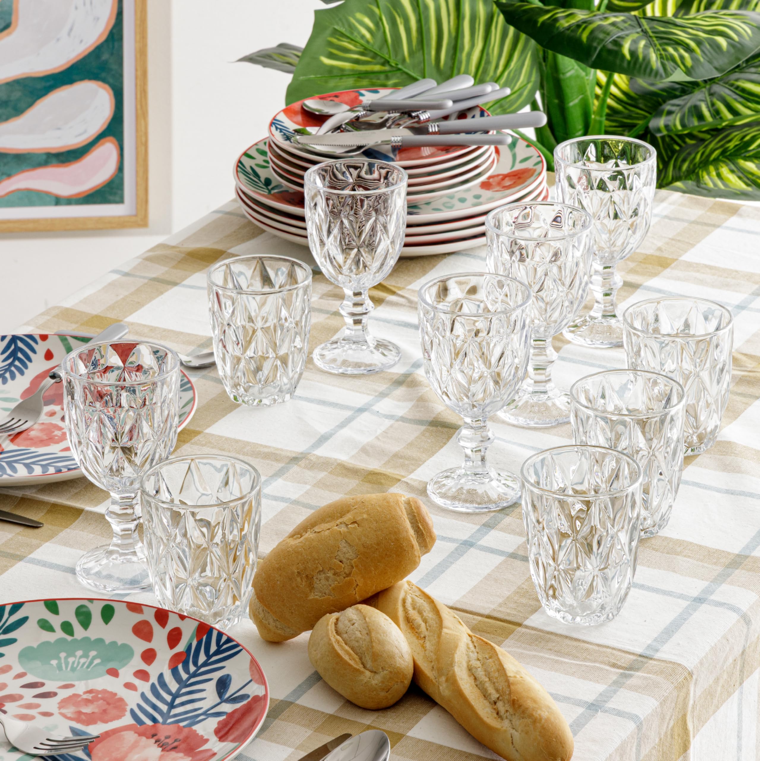 baroni-home-cucina-lot-6-verres-diamant-transparent-25-cl image 2