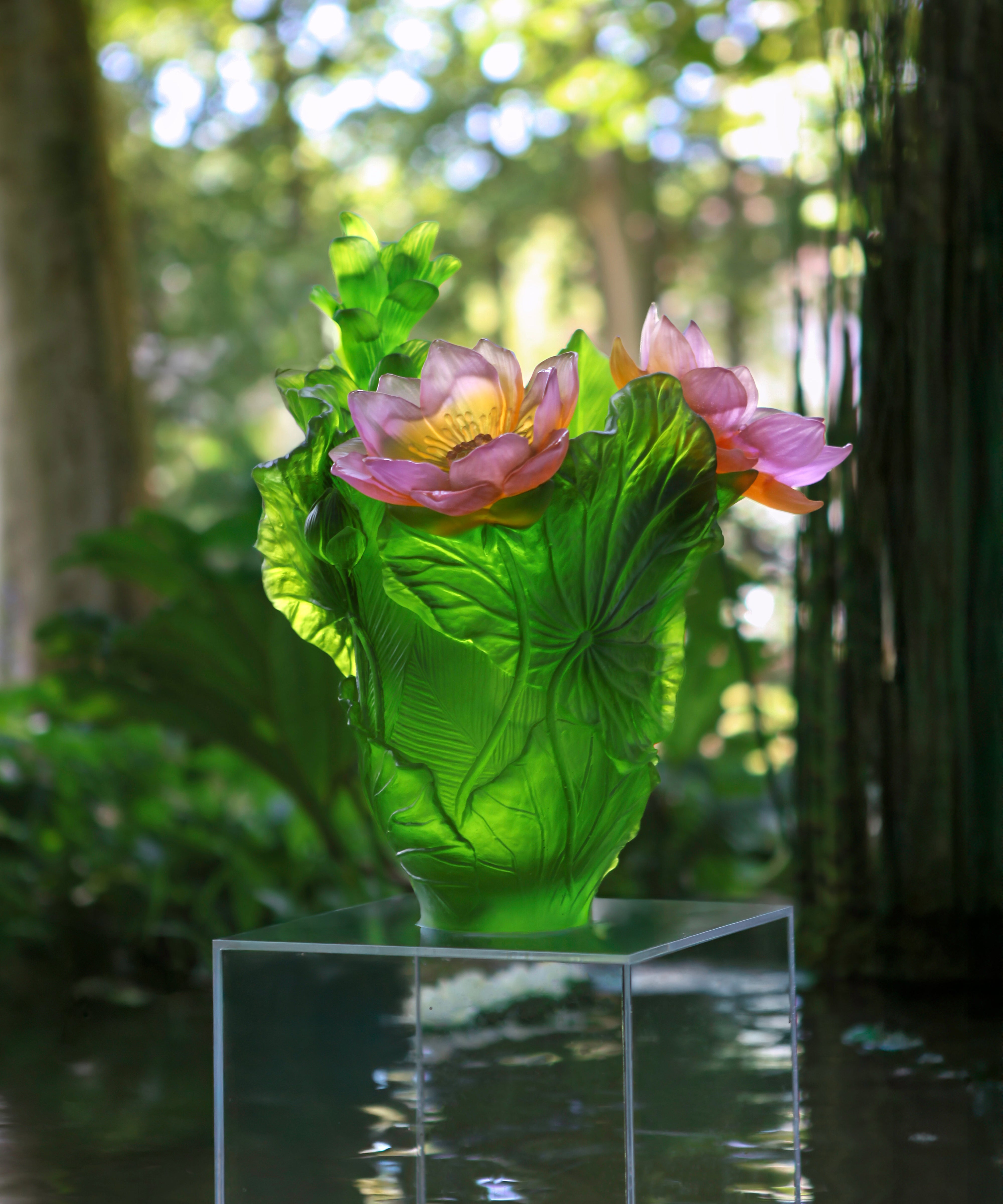 daum-univers-v-g-tal-jardin-de-lotus-vase-magnum-99-ex image 2